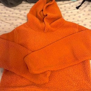 Perfect condition crop furry sweatshirt